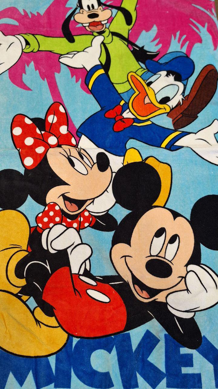 Рушник банний велюр-махра Міккі та друзі 60х120 см (2081)