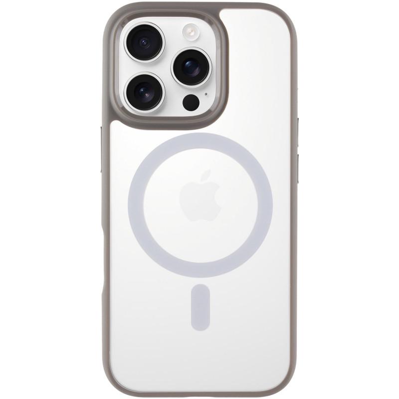 Протиударний TPU+PC чохол Blueo Skin Friendly Frosted with MagSafe для Apple iPhone 16 Pro (6.3") Сірий