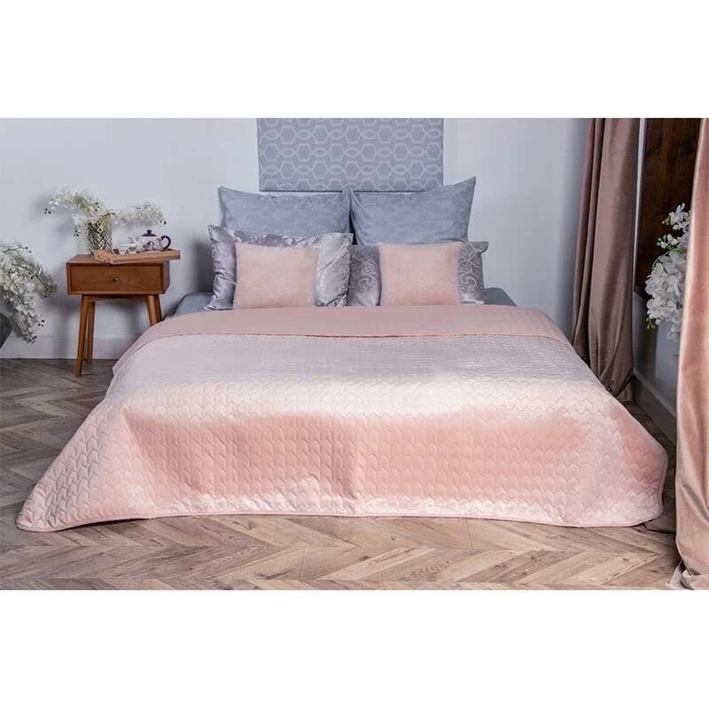 Покрывало декоративное двухстороннее Руно Velour 220х240 см Персиковый (330.55_Apricot) Покрывало декоративное двухстороннее Руно Velour 220х240 см Персиковый (330.55_Apricot)