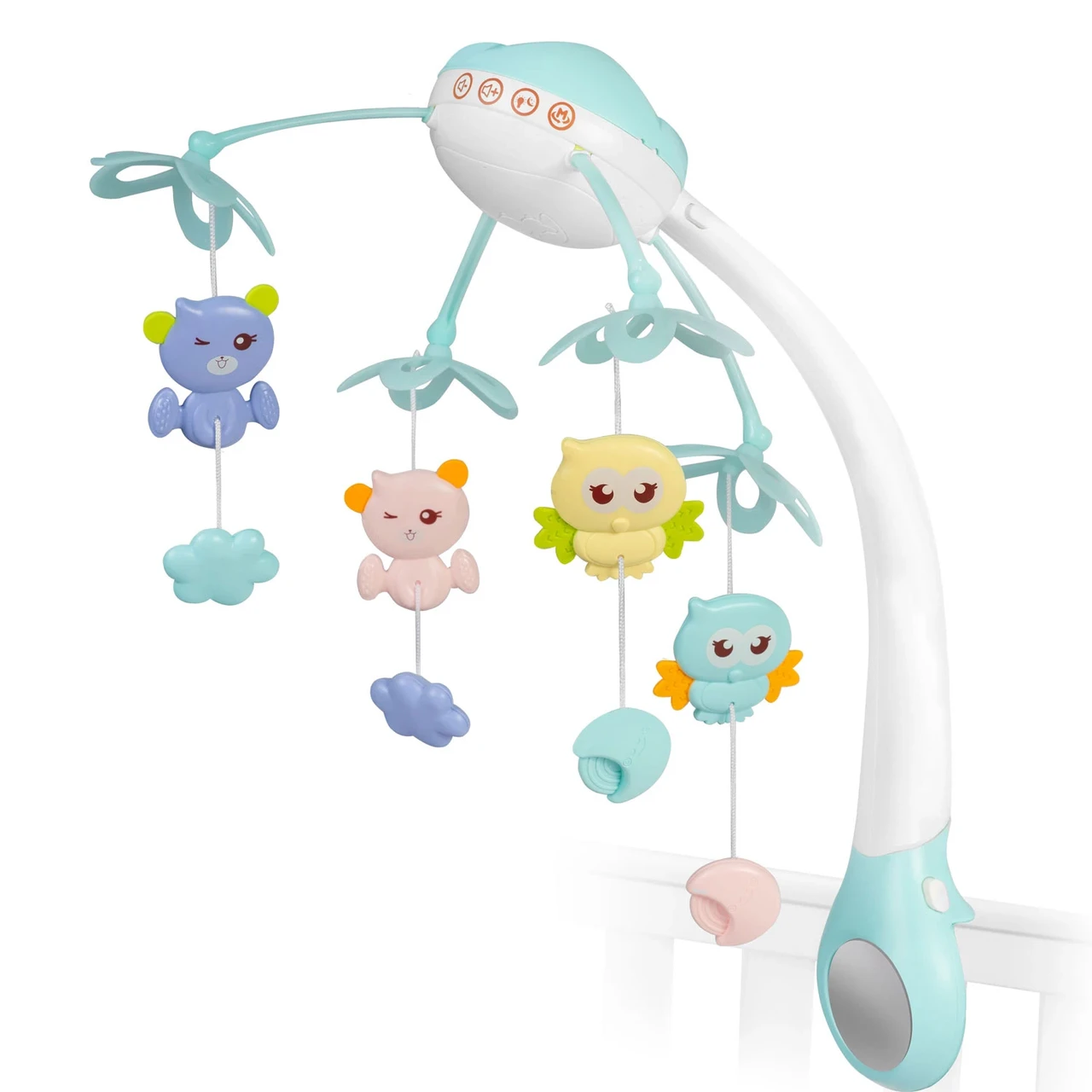 Мобиль на детскую кроватку Ricokids RK-813 с проектором/мелодиями и пультом управления Голубой (35497137)