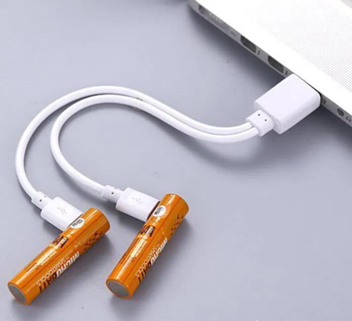 Акумулятор ААА із зарядкою від USB 450 mA Помаранчевий (2403224217) - фото 3 Акумулятор ААА із зарядкою від USB 450 mA Помаранчевий (2403224217) - фото 3