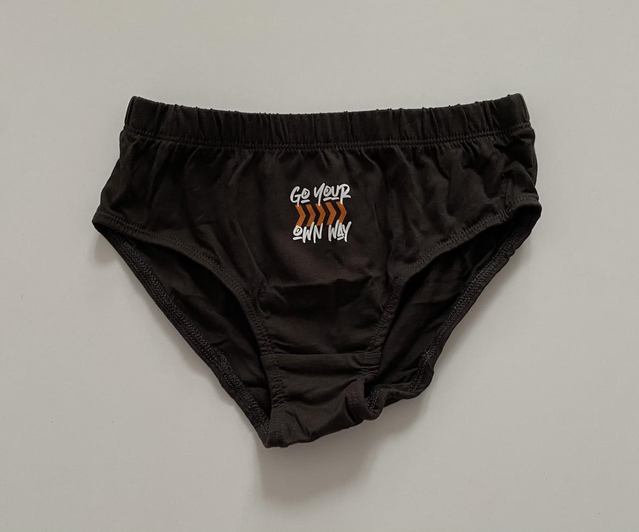 Труси-плавки на хлопчика з принтом go your ownway Primark 134 см на 8-9 років Чорний (2595556599)