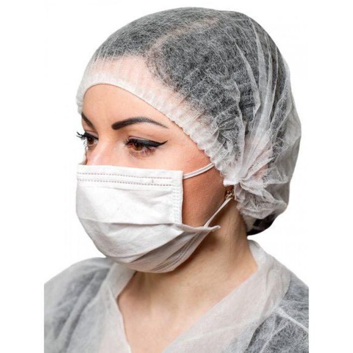 Шапочка медична одноразова гармошка на подвійній гумці 100 шт. Білий (102201) - фото 4 Шапочка медична одноразова гармошка на подвійній гумці 100 шт. Білий (102201) - фото 4