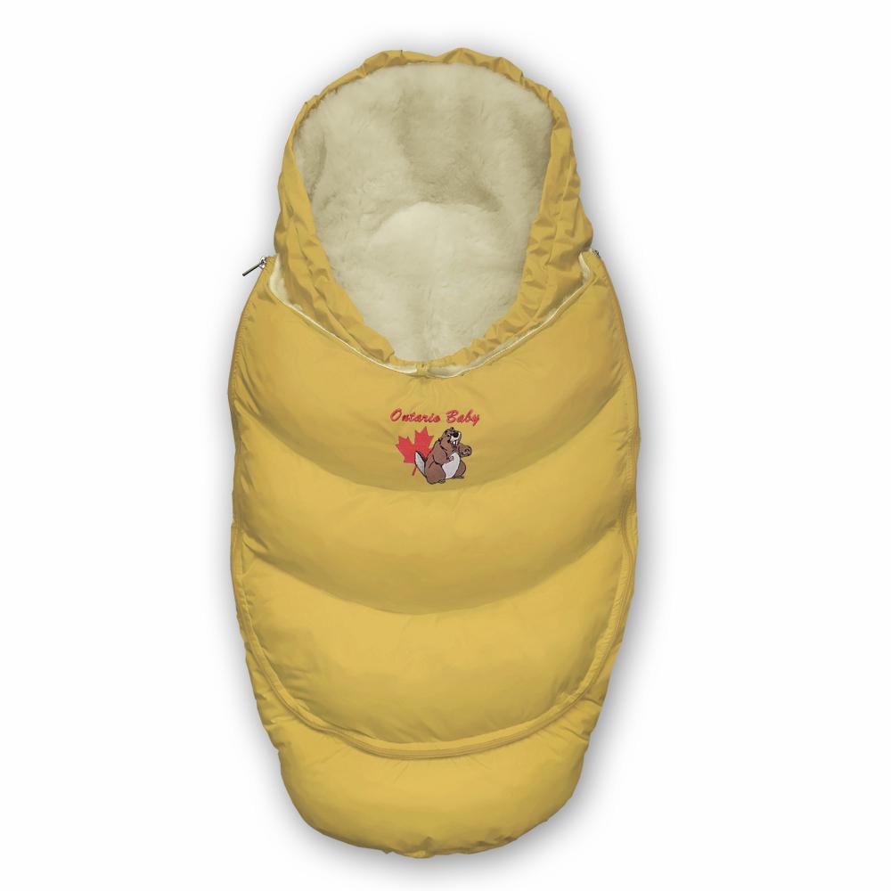 Конверт-трансформер пуховой 2в1 Alaska с мехом Желтый (ART-0000062)