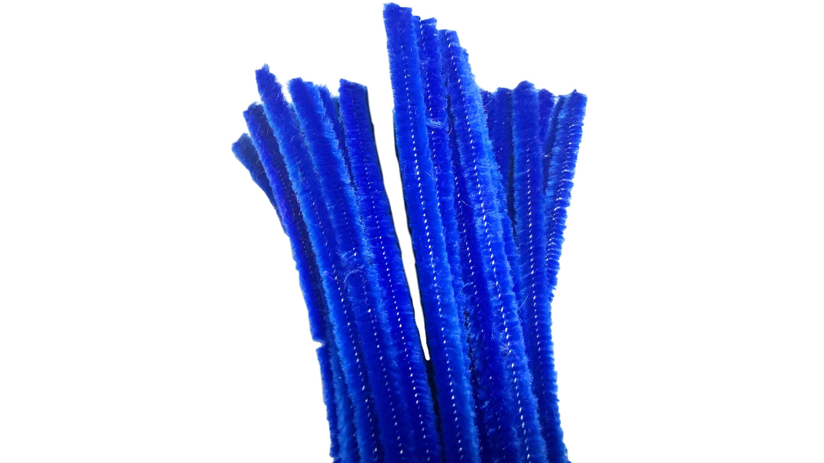 Синельная проволока с ворсом 7/0,8 мм 30 см 100 шт. Синий Синельная проволока с ворсом 7/0,8 мм 30 см 100 шт. Синий