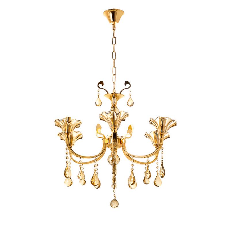 Люстра подвесная Light House ES-15913/6/gold на шесть ламп Свечи Золотой