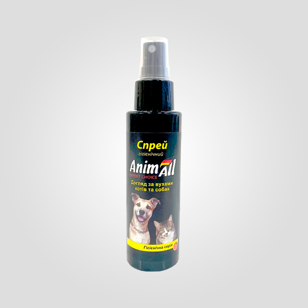 Спрей гігієнічний для вух AnimAll собак та котів 100 мл (20503406)