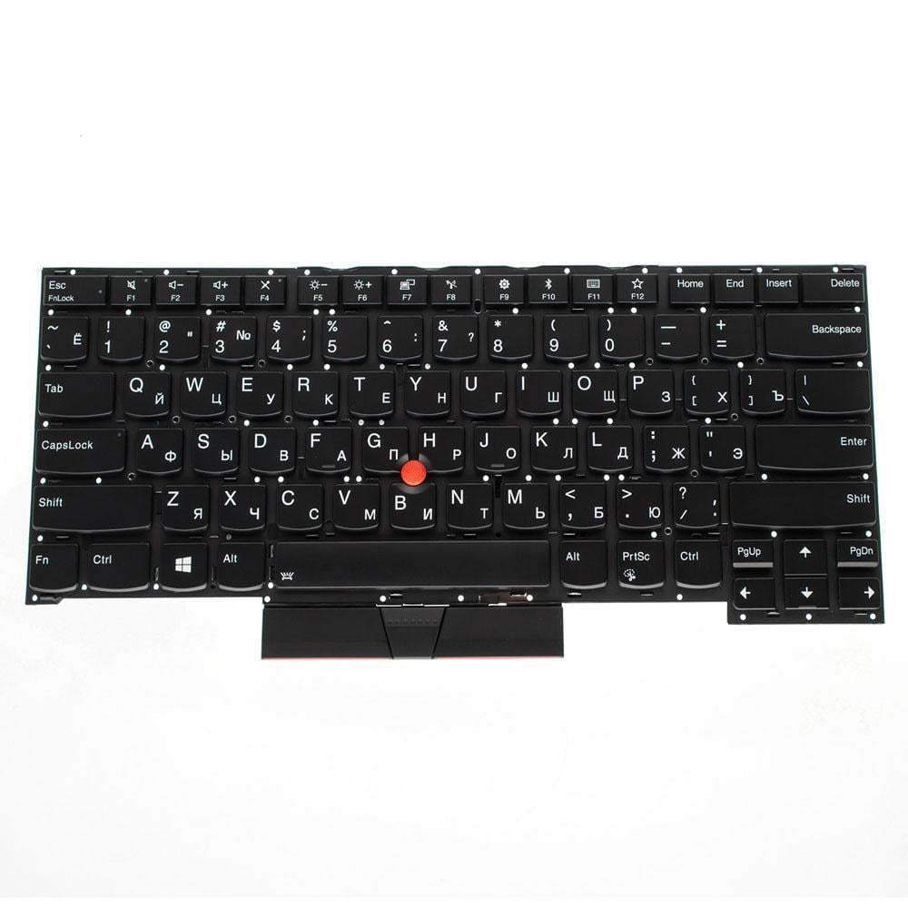 Клавиатура для ноутбука Lenovo ThinkPad T490s/T495s без фрейма/подсветка клавиш Черный (182985)