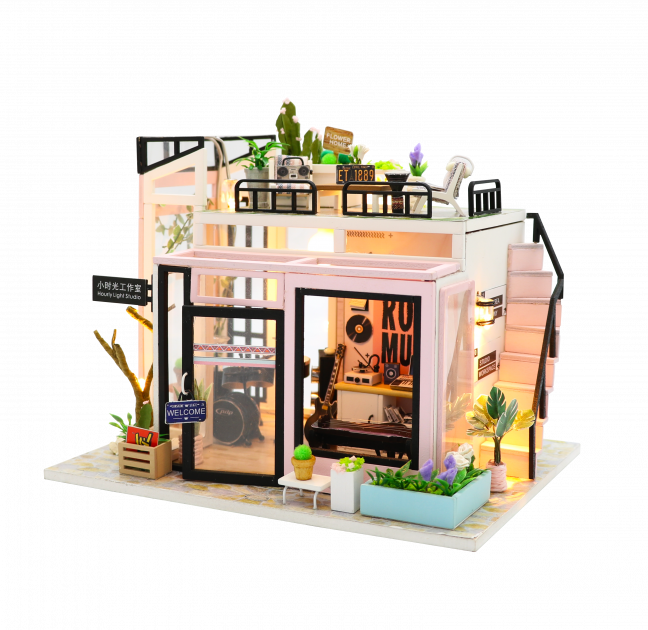 3D Румбокс CuteBee DIY DollHouse Рок Студия (V358SD)