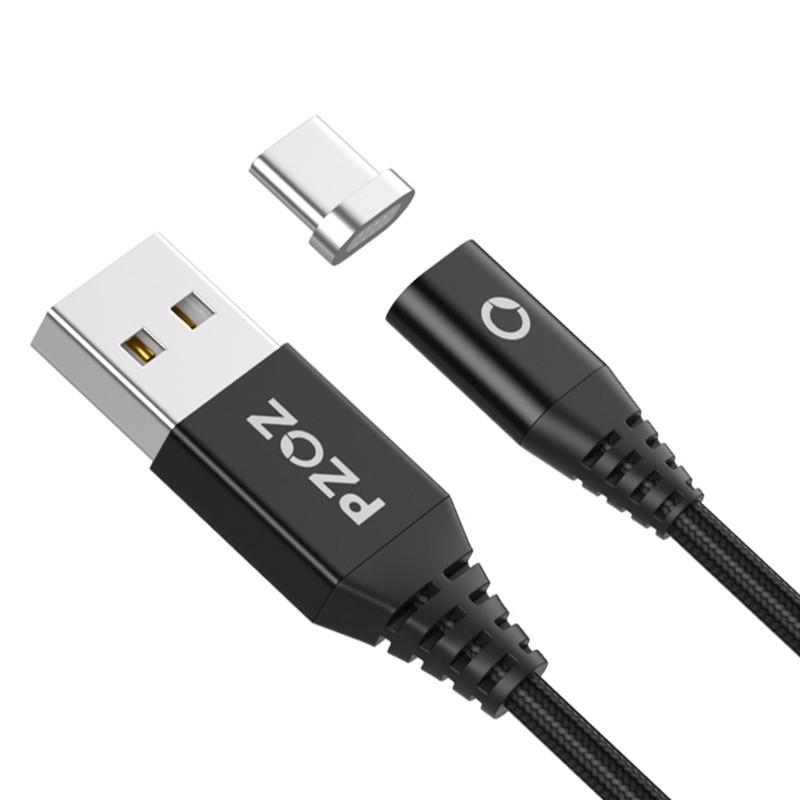 ᐉ Кабель магнитный USB Type-C PZOZ для зарядки 2 м Черный • Купить в ...