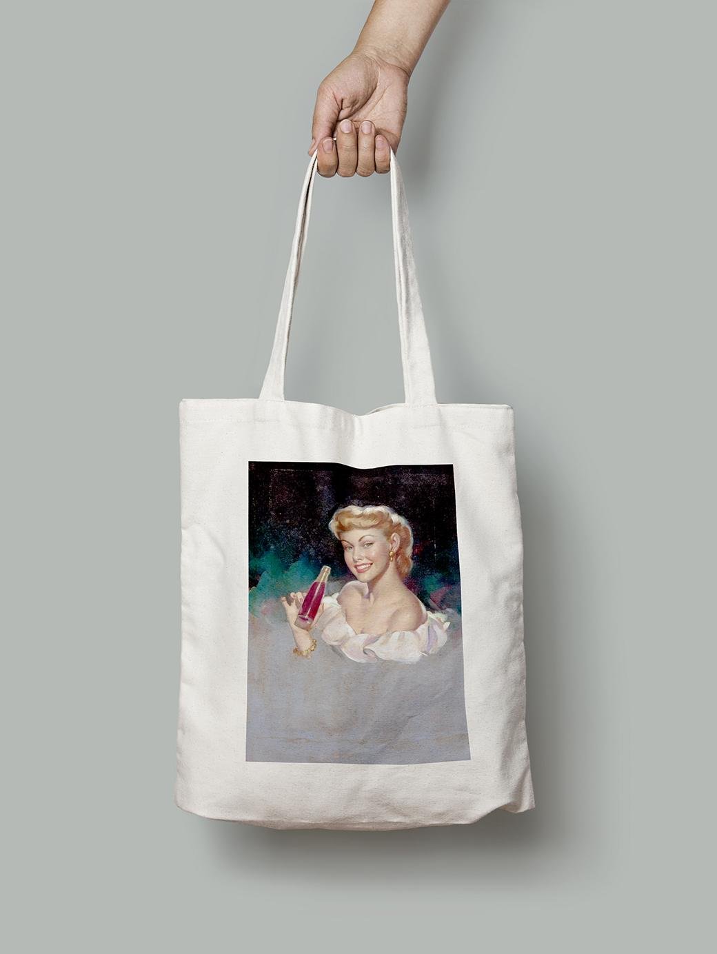 Эко-сумка Девушка с колой. Перл Алиса Фруш шопер (pin_up010113_Bag)