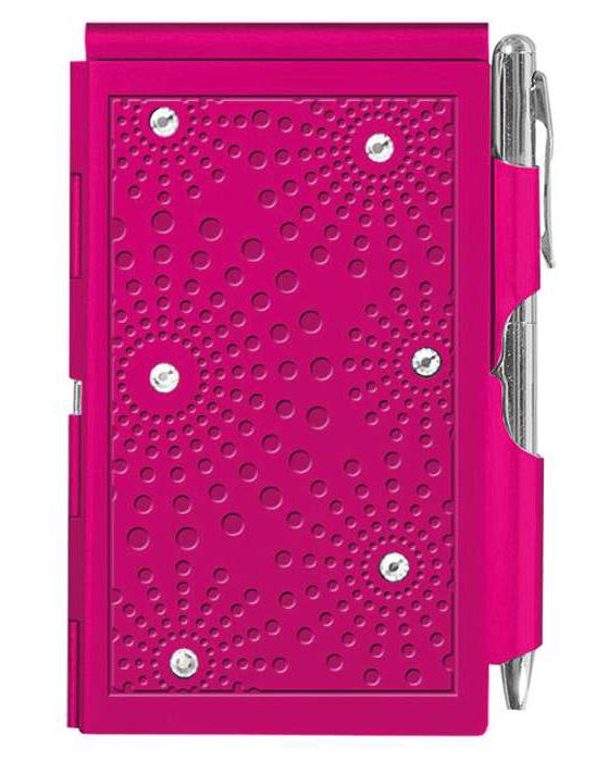 Карманний блокнот з ручкою Troika Glitz Pink (FN1624)