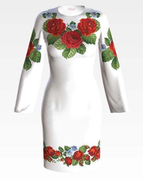 Заготовка жіночого плаття ПЛ011 Пристрасні троянди/фіалки для вишивки бісером та нитками з домотканого полотна Льняний (ПЛ011дМ) Заготовка жіночого плаття ПЛ011 Пристрасні троянди/фіалки для вишивки бісером та нитками з домотканого полотна Льняний (ПЛ011дМ)