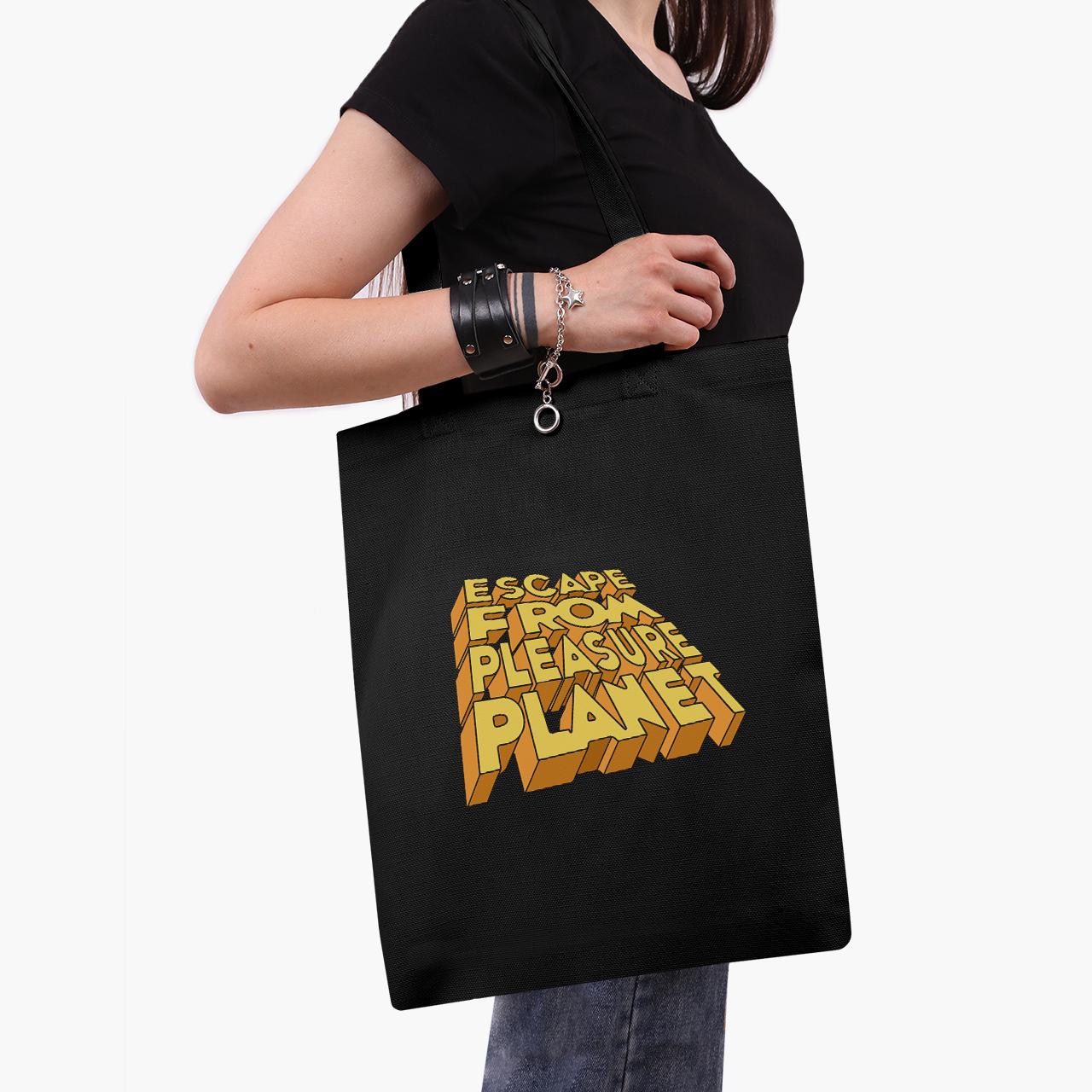 ᐉ Эко сумка шоппер Escape from pleasure planet 41x35 см Черный  (9227-2856-BKZ) • Купить в Киеве, Украине • Лучшая цена в Эпицентр