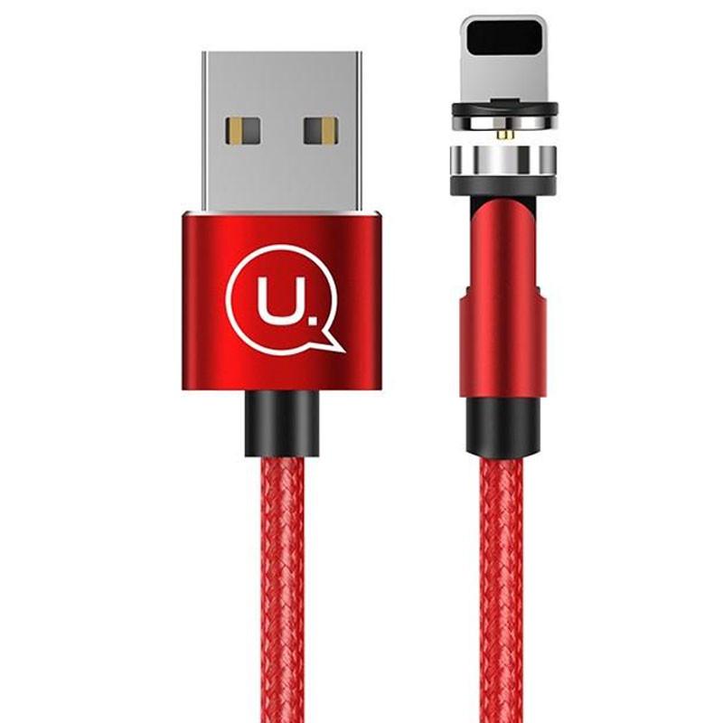 Дата кабель USAMS US-SJ472 U59 Lightning Rotatable Magnetic 1 м Red