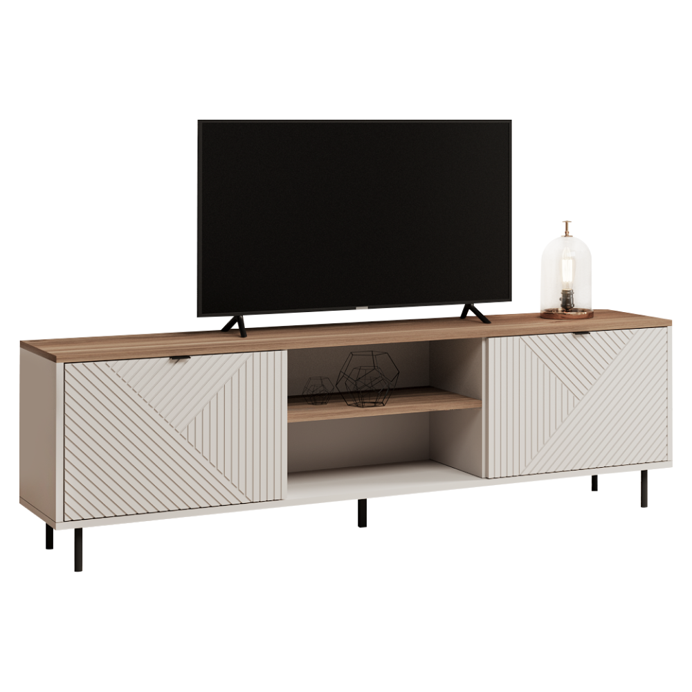 Тумба под телевизор JUST 2D 2 открытые полки/2 отдела с дверцей Кашемир (ART2145) Тумба под телевизор JUST 2D 2 открытые полки/2 отдела с дверцей Кашемир (ART2145)