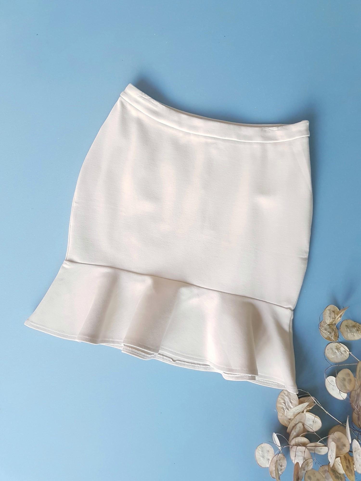 Юбка со шляркой внизу NA-KD 8507 S Песочный (42)