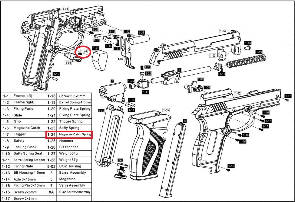 Пружина кнопки сброса магазина Crosman C11/WinGun 305/Borner C11 (1710792071) - фото 2 Пружина кнопки сброса магазина Crosman C11/WinGun 305/Borner C11 (1710792071) - фото 2