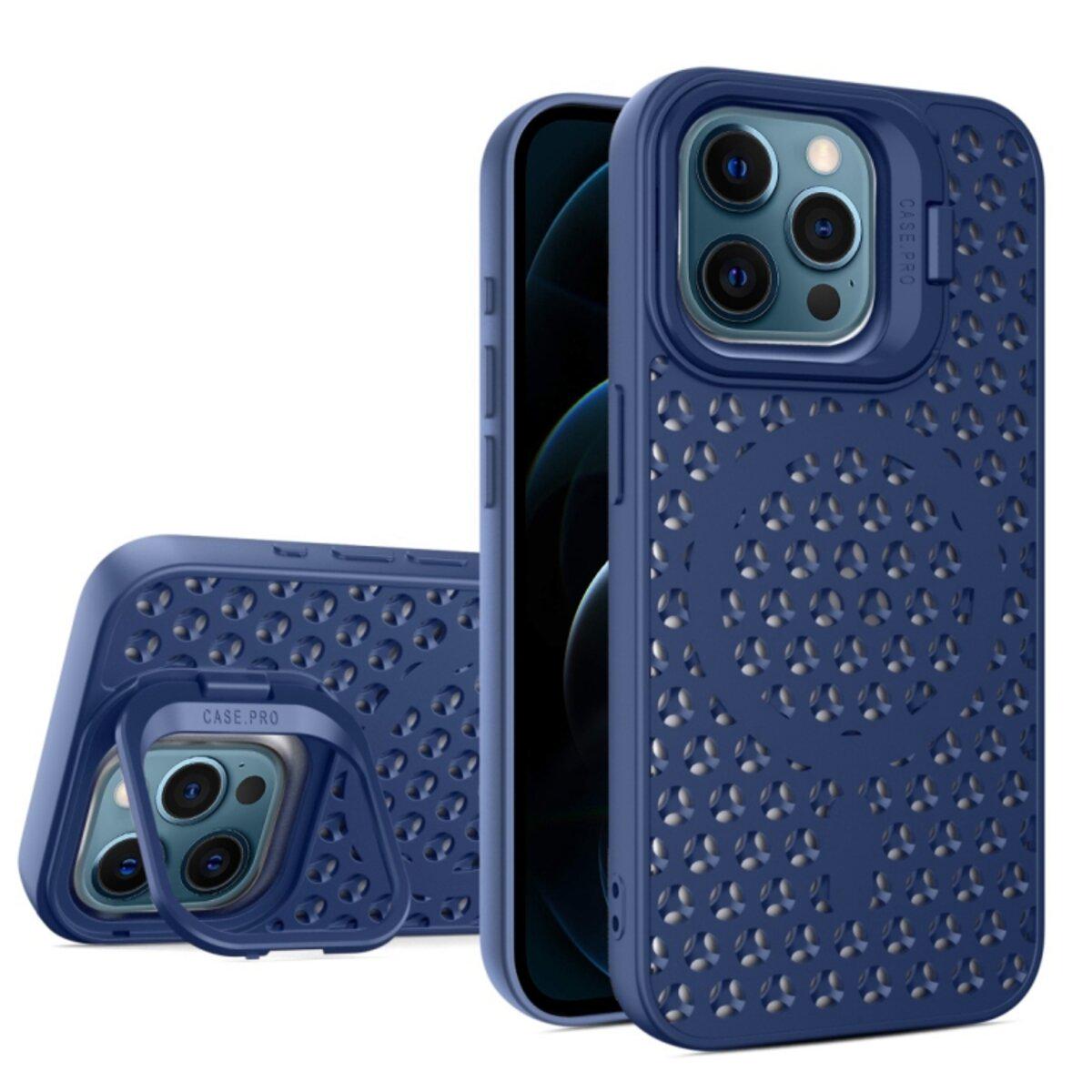Противоударный чехол с подставкой Cosmic Grater Stand for Apple iPhone 12 Pro Max Blue