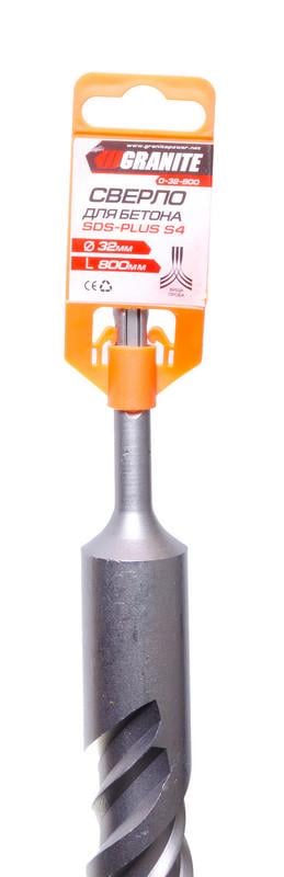 Свердло для бетону Granite SDS-Plus S4 32х800 мм (0-32-800) - фото 2