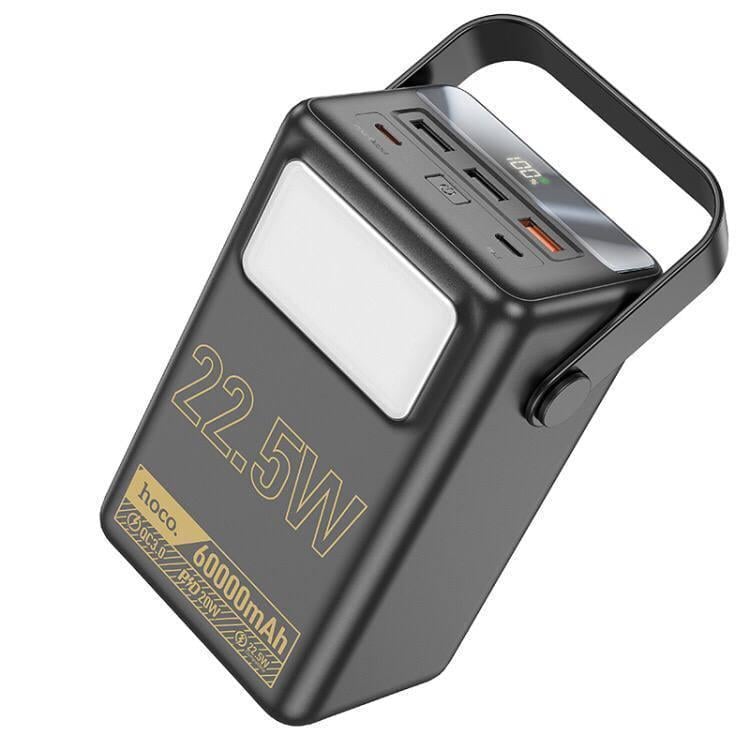 Повербанк Hoco J110 Powerful 22.5 W з лампою LED 60000 mAh Чорний (2017823326)