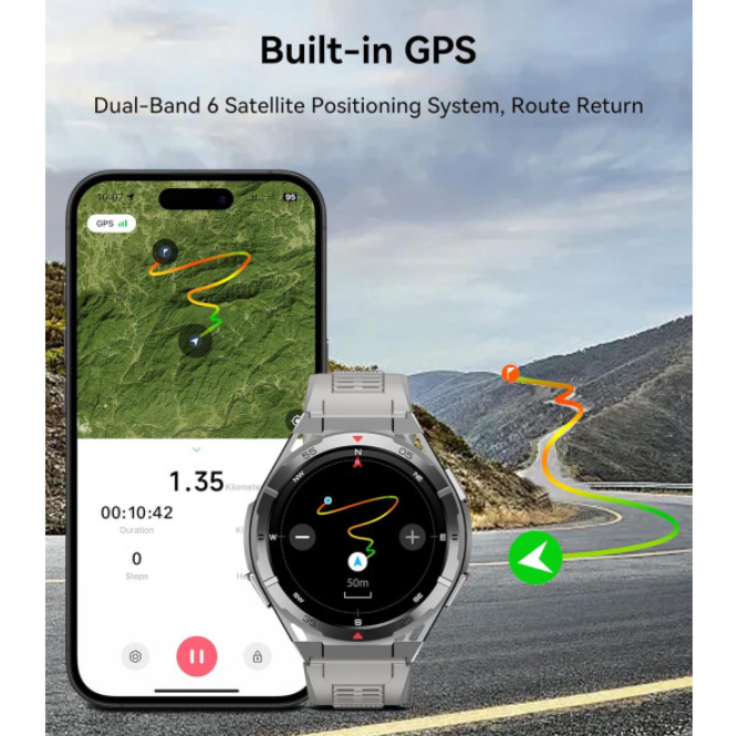 Смарт-годинник Oukitel BT12 1,43" 480 mAh Grey (6931940789585) - фото 3