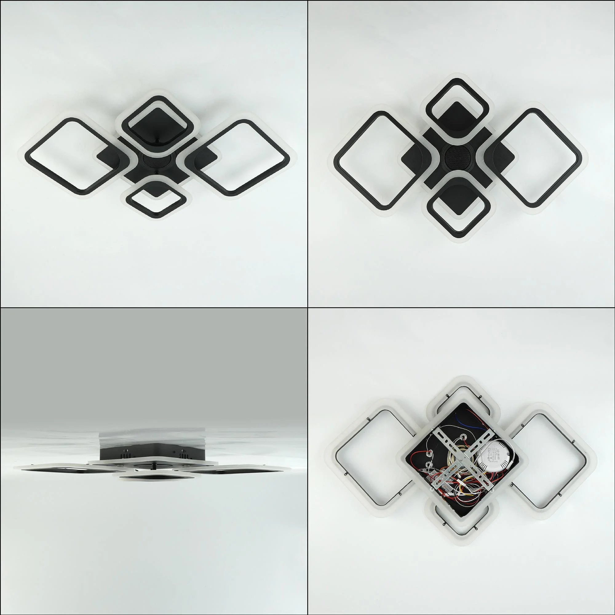 Люстра ESLLSE OVAL RGB LED MUSIC 5S с колонкой 85 Вт и пультом 725x460x80 мм Черный (10590) - фото 7 Люстра ESLLSE OVAL RGB LED MUSIC 5S с колонкой 85 Вт и пультом 725x460x80 мм Черный (10590) - фото 7