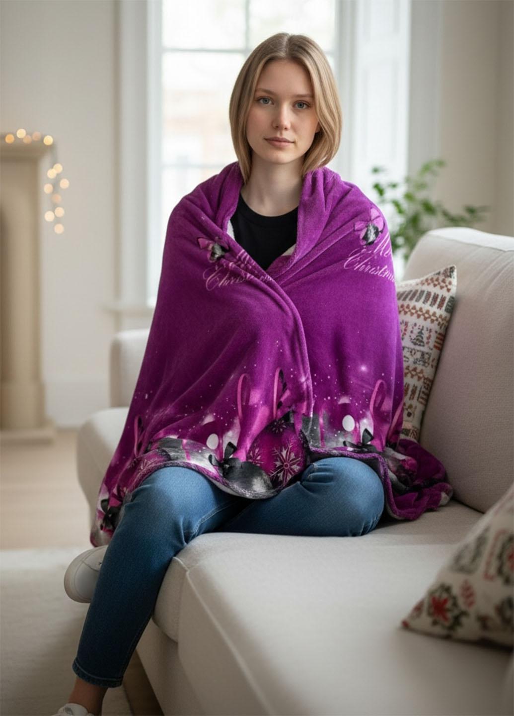 Покрывало новогоднее велюровое 220х200 см - фото 4 Покрывало новогоднее велюровое 220х200 см - фото 4