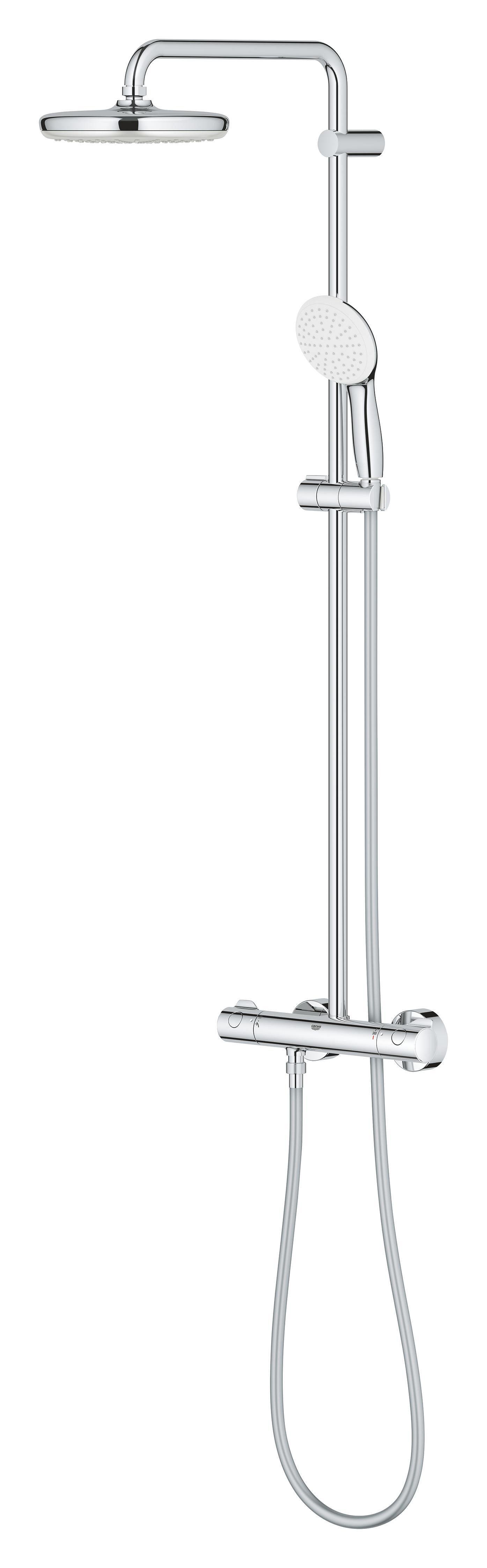 Душова система Grohe Tempesta System 210 з термостатом для настінного монтажу (26811001) - фото 2 Душова система Grohe Tempesta System 210 з термостатом для настінного монтажу (26811001) - фото 2