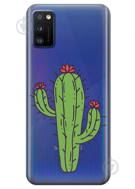 Прозрачный силиконовый чехол iSwag для Samsung Galaxy A41 с рисунком - Тропический кактус (KS3071) Прозрачный силиконовый чехол iSwag для Samsung Galaxy A41 с рисунком - Тропический кактус (KS3071)