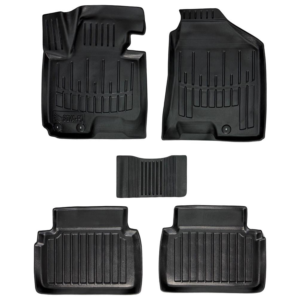 Коврики в салон SOVA-PL для Hyundai iX35 2010-2015 резиновые 5 шт. Черный (28800584)
