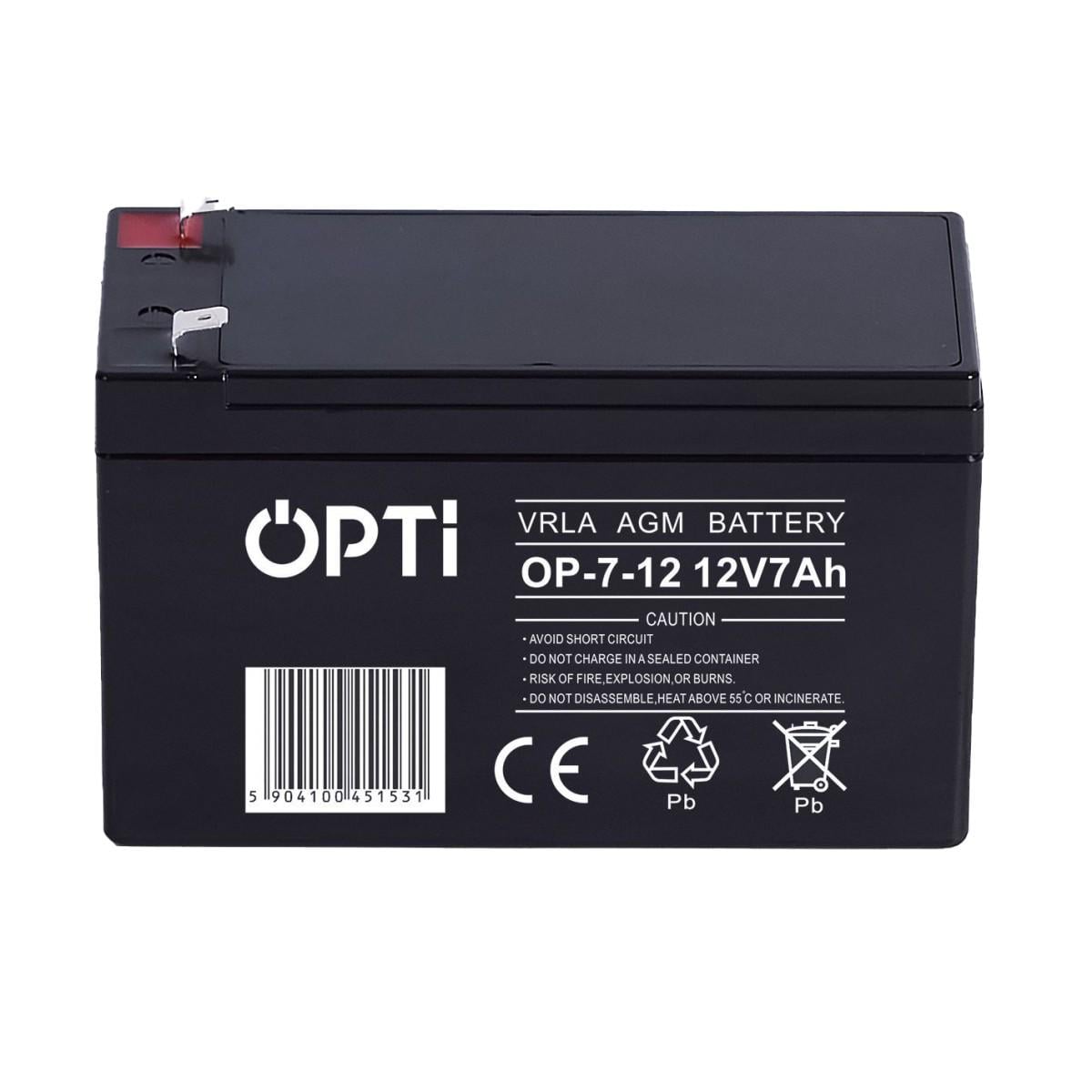 Аккумулятор Volt Polska AGM OPTI VRLA 12V 7 Ah (6AKUV007AG)
