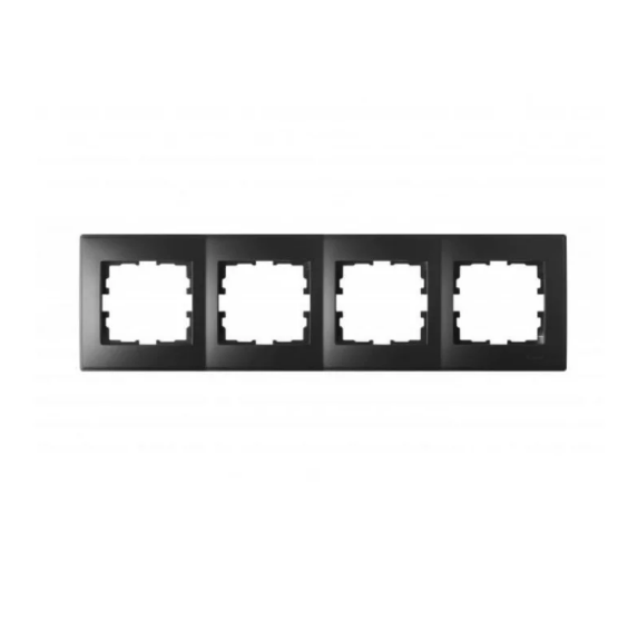 Рамка четвірна Lezard Lesya горизонтальна Антрацитовий (26383837)