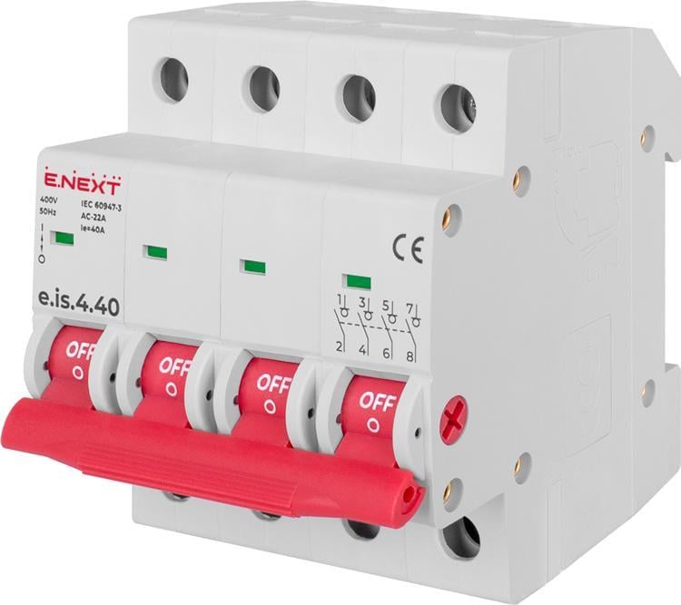 Выключатель нагрузки E.NEXT e.is.4.40 4р 40А (p008021)