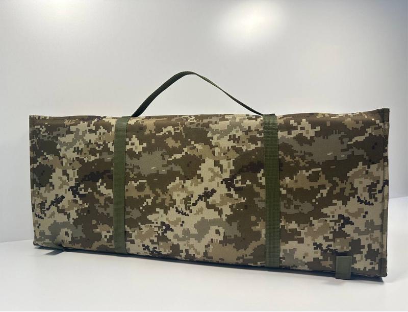 Каремат раскладной M-KET для сидения и сна 10 мм на 6 секций 1,8 м х 70 см с ручкой Пиксель - фото 2 Каремат раскладной M-KET для сидения и сна 10 мм на 6 секций 1,8 м х 70 см с ручкой Пиксель - фото 2