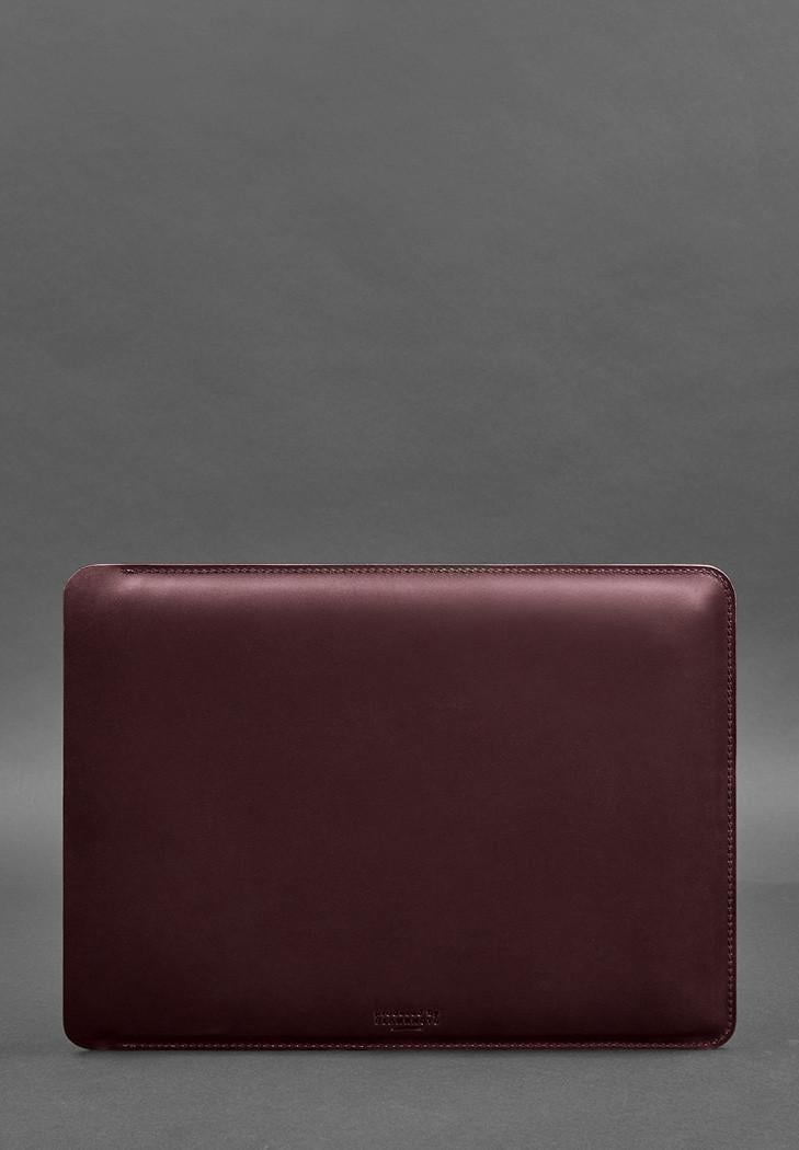 Чехол кожаный для MacBook 13" Crazy Horse Бордовый (A-026835) - фото 4 Чехол кожаный для MacBook 13" Crazy Horse Бордовый (A-026835) - фото 4