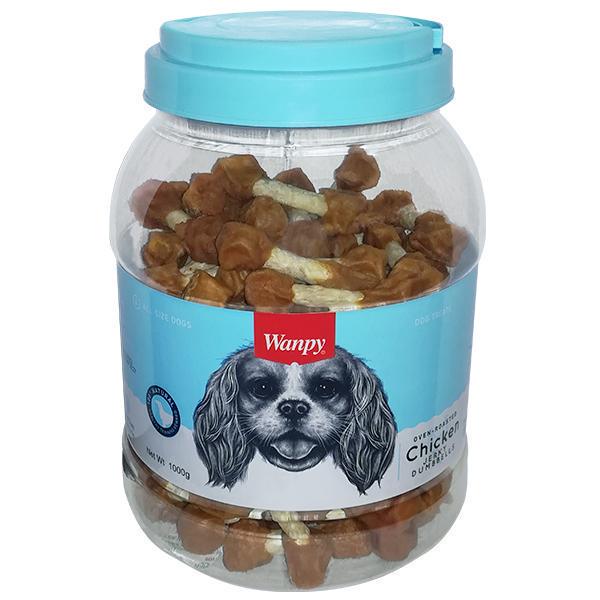 Лакомство для собак Wanpy Chicken Jerky Dumbbells 1 кг