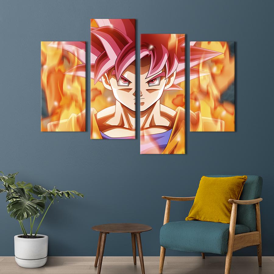 Картина на холсте Герой аниме Сон Гоку 129x90 см (1473-42)