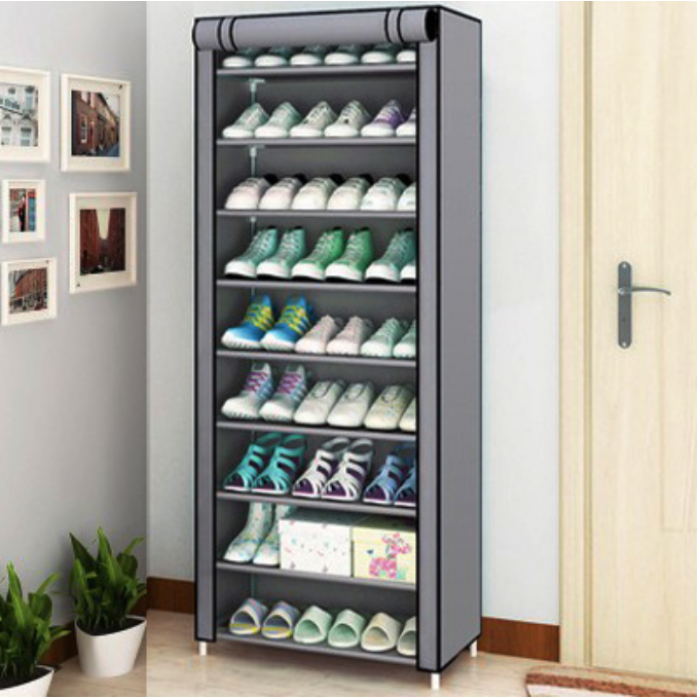 Шкаф-органайзер для обуви Shoe Cabinet тканевый Серый (17637690) - фото 4