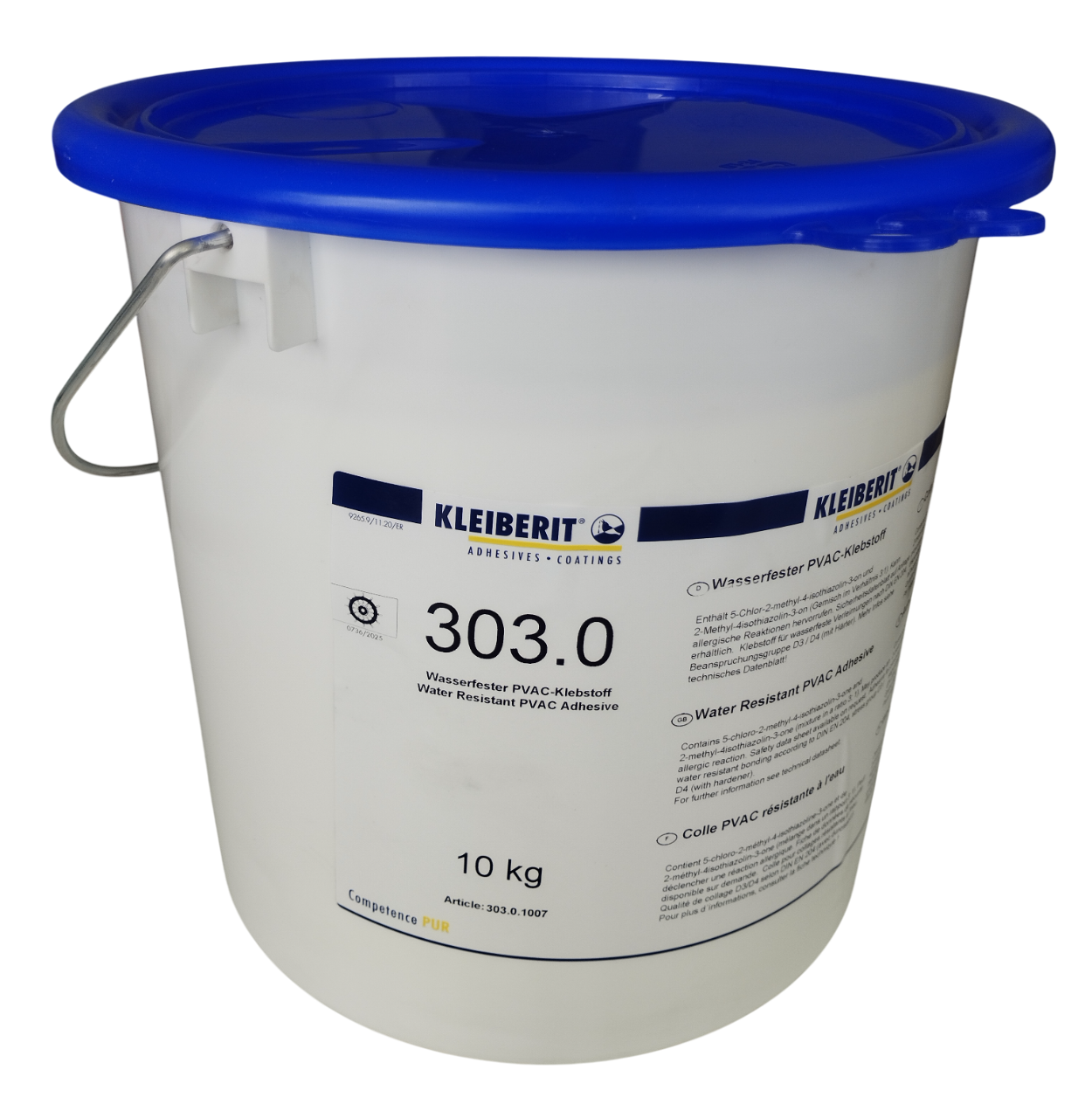 Клей ПВА столярный Kleiberit 303.0 влагостойкий Д3 10 кг (2308644388)