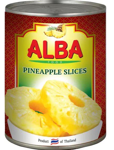 Ананас ALBA FOOD Pineapple slices кольцами в сиропе 580 мл (2575360632)