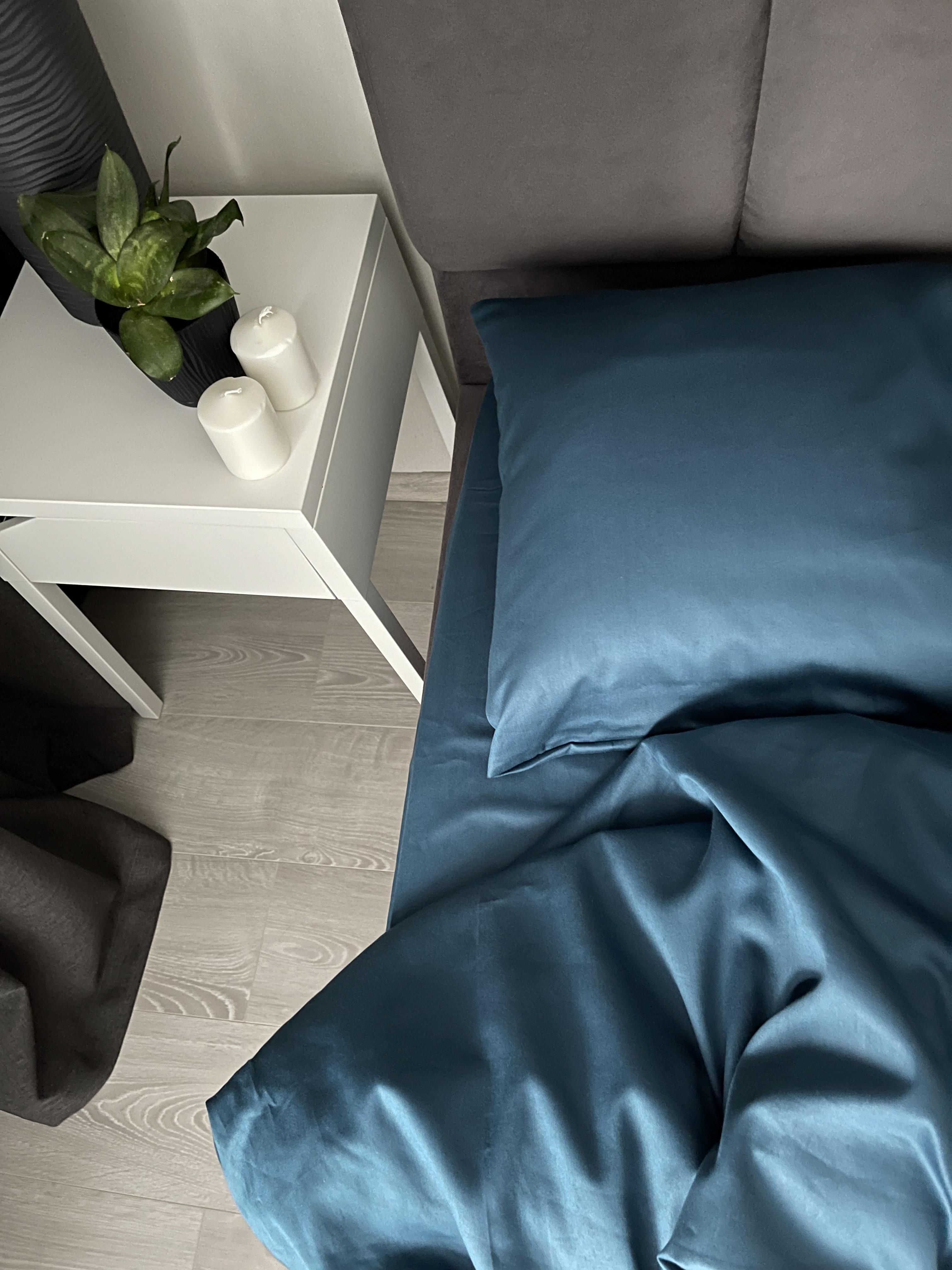 Комплект постельного белья LILA Textil Home с премиум сатина евро Бирюзовый (11261126) - фото 3