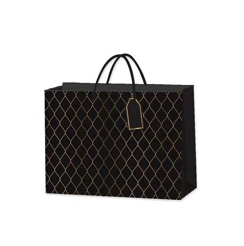 Пакет подарочный Stenson R97053-M бумажный Rhombus 32х26х10 см (606935)