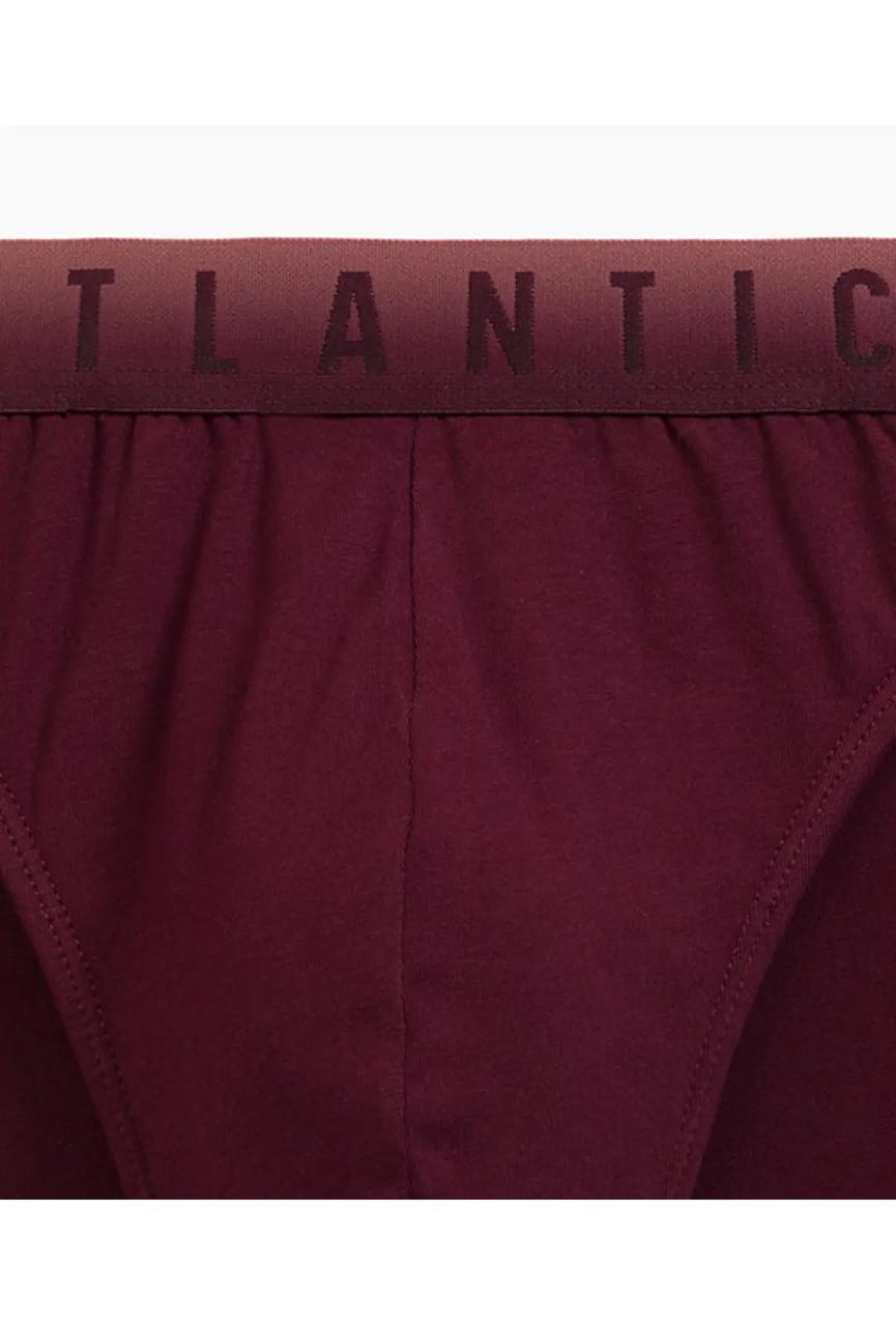 Набор трусов-брифов мужских Atlantic 3MP-173 средней посадки хлопковых 3 шт. M Каберне/Черный/Изумрудный (2403322075) - фото 7