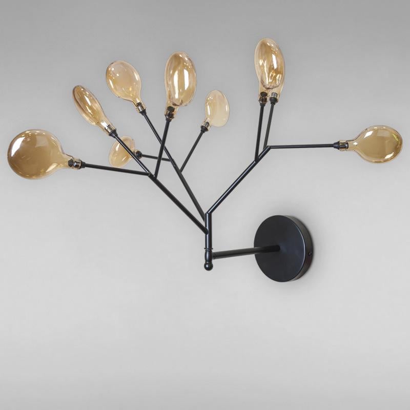 Настенный светильник LS-18021-9 Черный/Коричневый