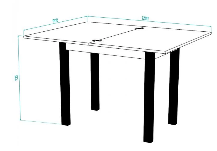 Стол-трансформер Knap Knap Gustus 120х90х73,5 см. Дуб крафт золотой - фото 3 Стол-трансформер Knap Knap Gustus 120х90х73,5 см. Дуб крафт золотой - фото 3