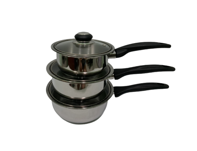 Набор сотейников Empire EM5516 Зебра из нержавеющей стали 1,1/1,75/2,3 л в наборе 3 шт. (555234)