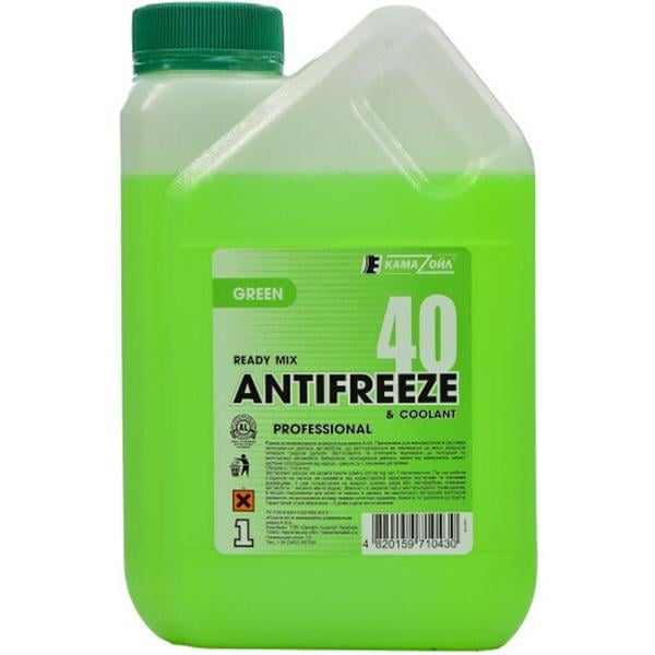 Антифриз КамаОйл Antifreeze 40 0,85 кг 1 л Зеленый (222669) - фото 1