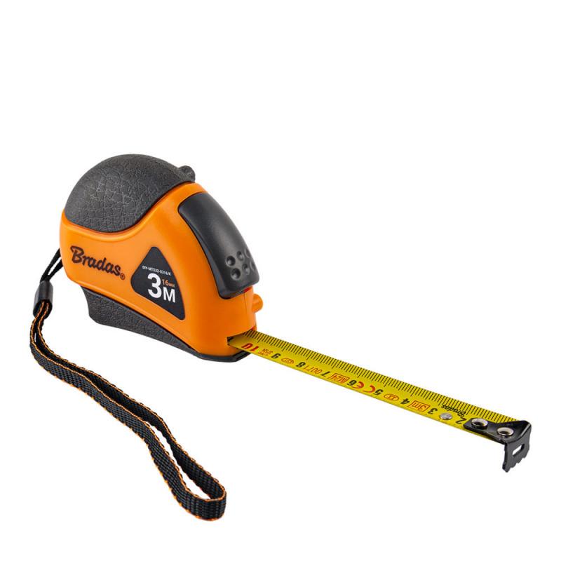 Рулетка рулонная MOUSE мягкая вставка/автоматический замок/конец из нержавеющей стали 3 м/16 мм (DIY-MTS32-0316/K)