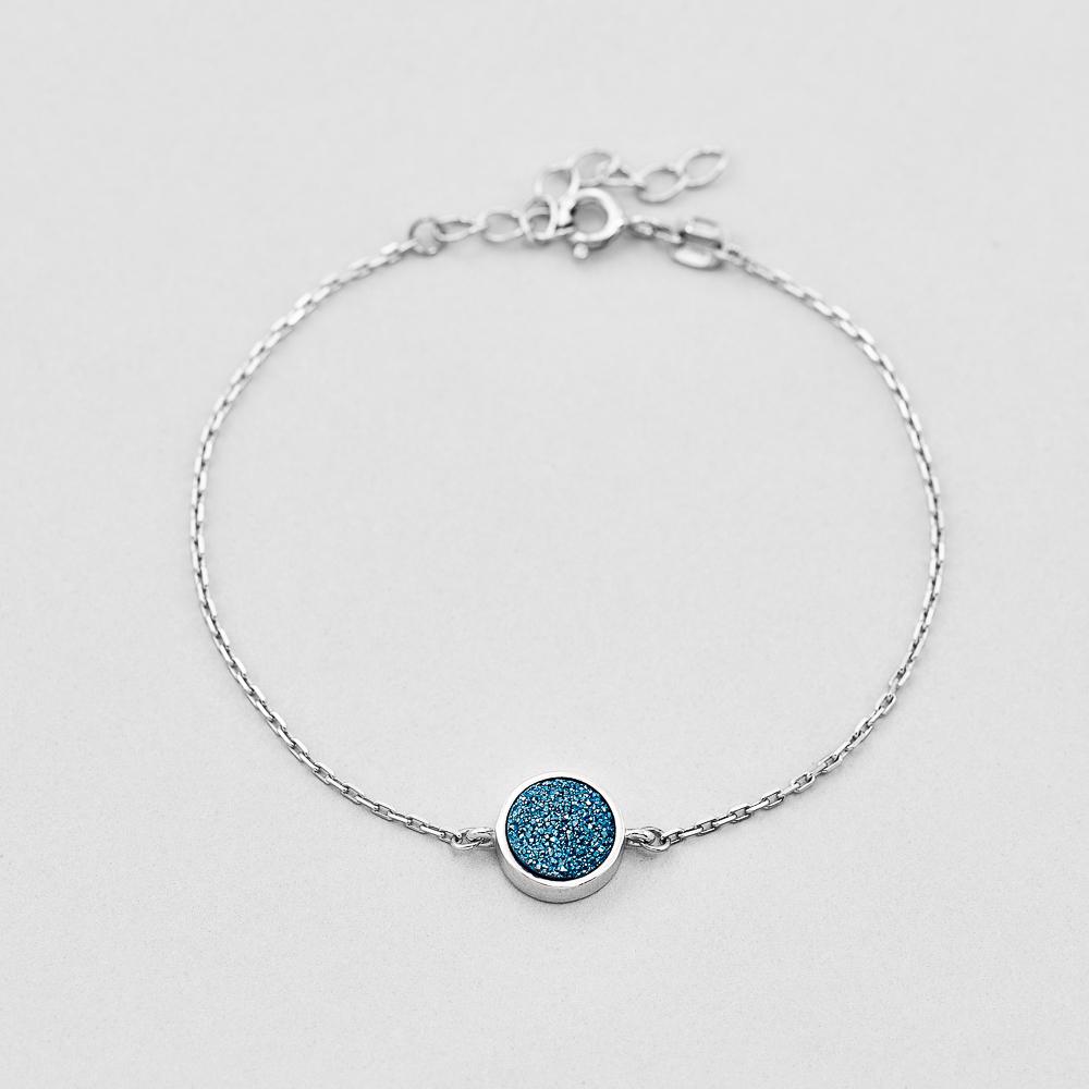 Браслет серебряный Minimal Ночное небо (4376p-blue)